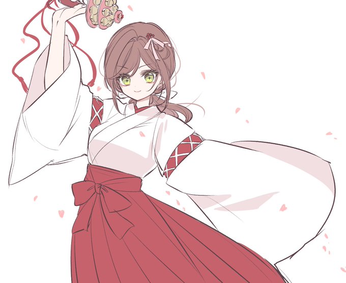 「ponytail red hakama」 illustration images(Latest)