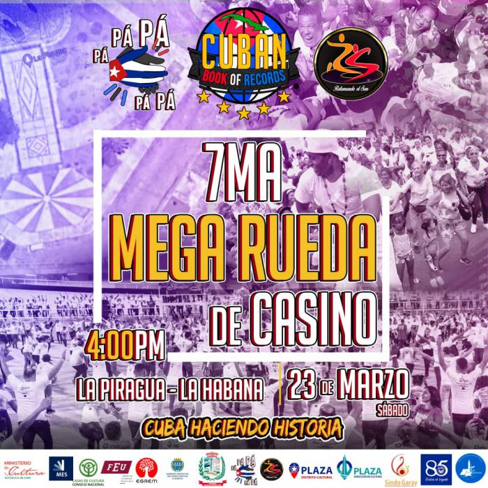 DiangoGGuerra's tweet photo. Cuba continúa en la búsqueda de un nuevo Récord, en la séptima mega rueda de Casino ,un encuentro que involucre a todo el pueblo desde Oriente a Occidente, una verdad que muestre a todos que la tradición cubana .academias y  instituciones del archipiélago, en  este récord https://t.co/YOzW6zpNRT
