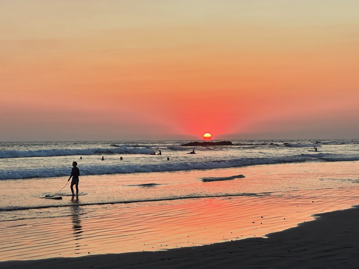 Sunset surf session feeds the soul