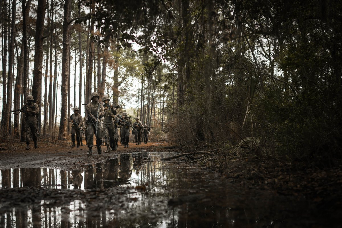 Saluting the iron will of Charlie Company, 1st Recruit Training Battalion, as they emerge victorious from the Crucible at @MCRDPI. 💪🔥 This grueling 54-hour trial is the ultimate testament to their dedication and strength.