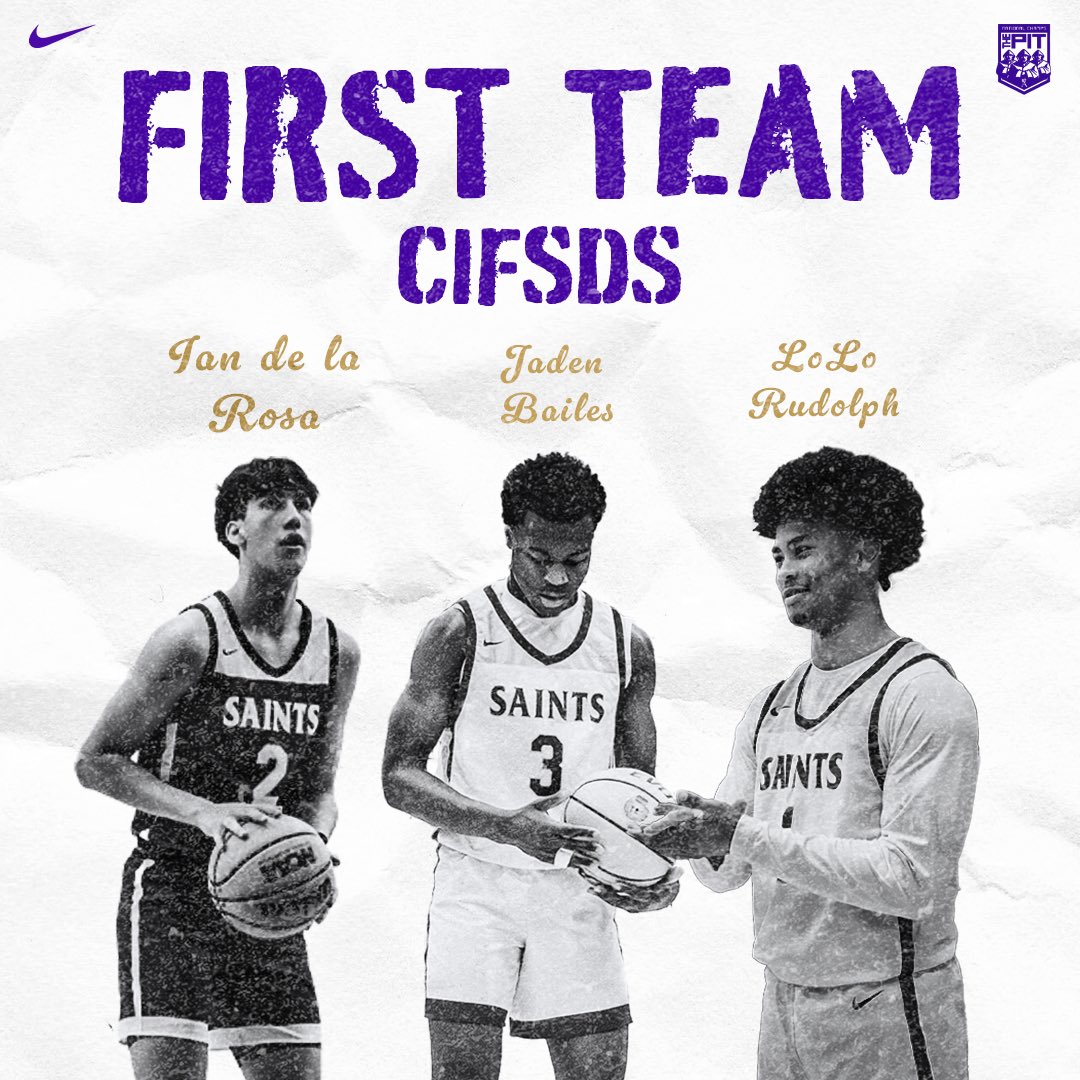 Congratulations to our All-CIF Saintsmen! Great players and awesome young men! Go Saints.