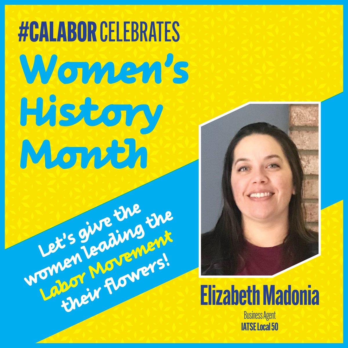 Elizabeth Madonia is Business Agent to IATSE Local 50, a fierce advocate of Labor values & the arts. A student of theater since her teens, her star has always been on the rise! From FOH to BTS, she fights tirelessly for her members everyday! #WomensHistoryMonth #HerStoryInspires