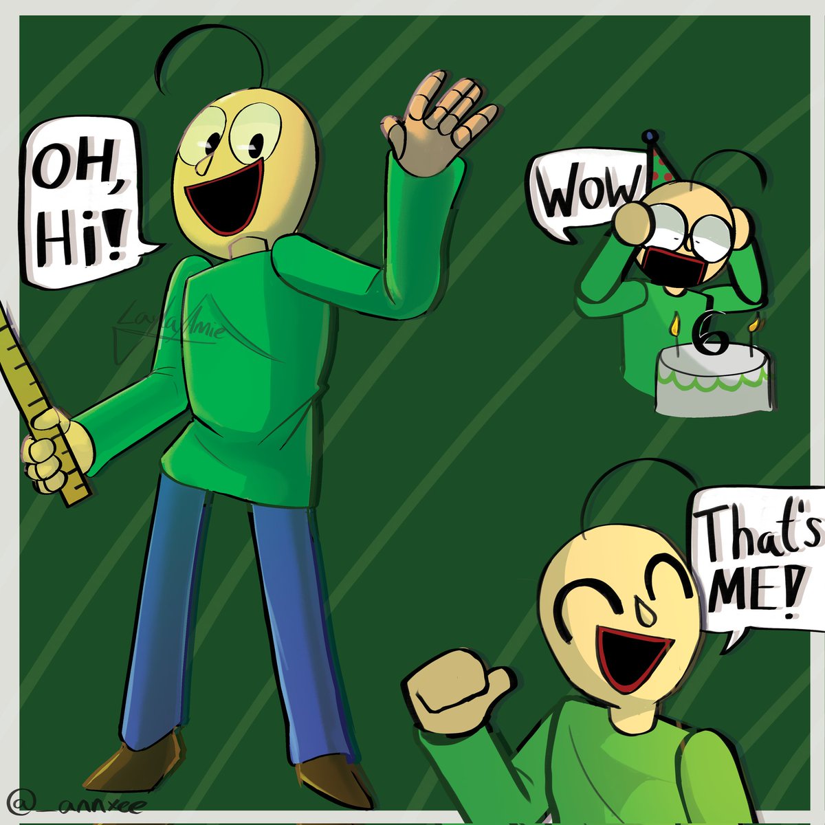 Happy 6th anniversary of bbieal!! :] 
#BaldisBasics #bbieal