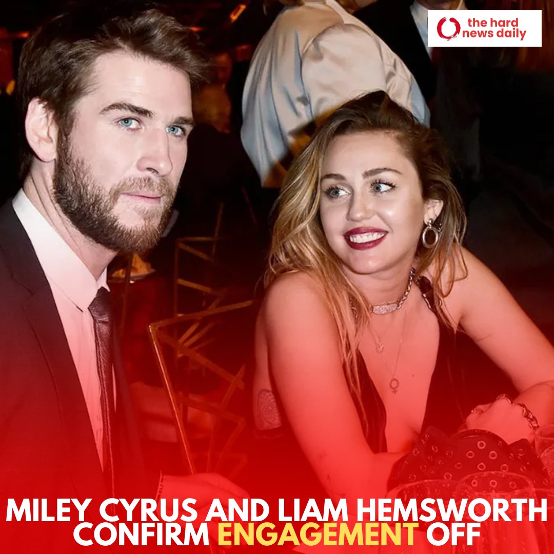 It's official: #MileyCyrus and #LiamHemsworth end their engagement. Following a trail of rumors and a significant Twitter unfollow, reps confirm the split to People. 

#CelebrityBreakup #EngagementOff #HollywoodNews