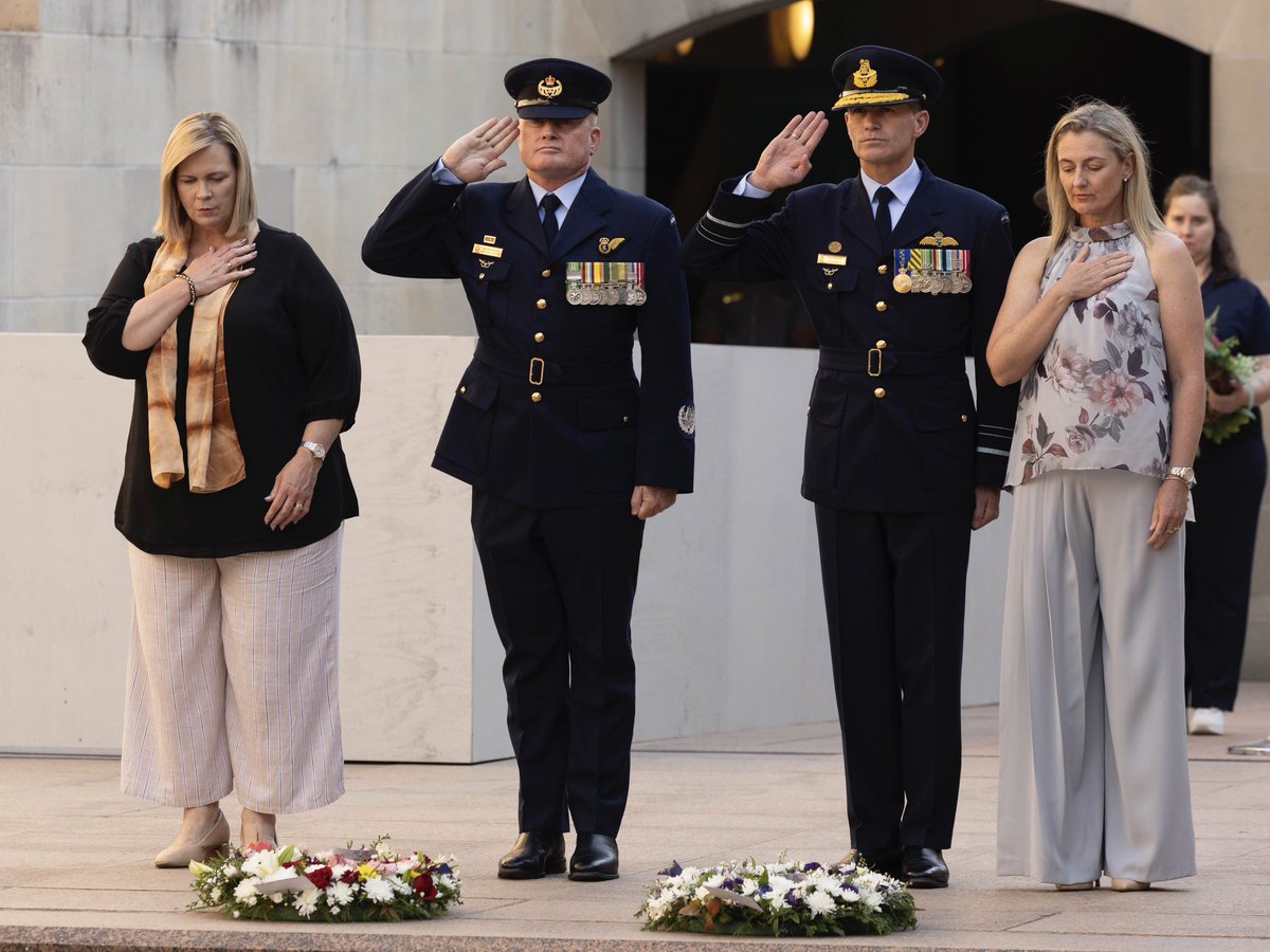 CAF_Australia's tweet photo. It was an honour to attend the Last Post Ceremony at the Australian War Memorial to acknowledge the 103rd birthday of our Air Force.
 
The ceremony paid tribute to Flying Officer John Hester Venn who served in World War Two as a pilot for No. 2 Squadron. https://t.co/I2vz7WrHBi