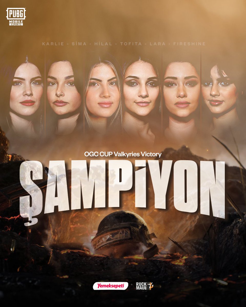 GSEsports's tweet photo. 𝐒̧𝐀𝐌𝐏𝐈̇𝐘𝐎𝐍 𝐆𝐀𝐋𝐀𝐓𝐀𝐒𝐀𝐑𝐀𝐘! 🏆

PUBG Mobile kadın takımımız, OGC CUP Valkyries Victory'yi 75 puanla şampiyon olarak tamamladı! ✨

#GSWIN 💛❤️ https://t.co/ghbPohArTW