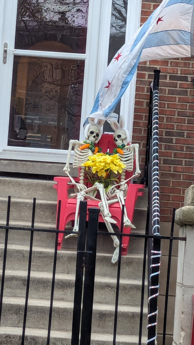The way people in this city use their plastic Halloween skeletons all year round brings me great joy