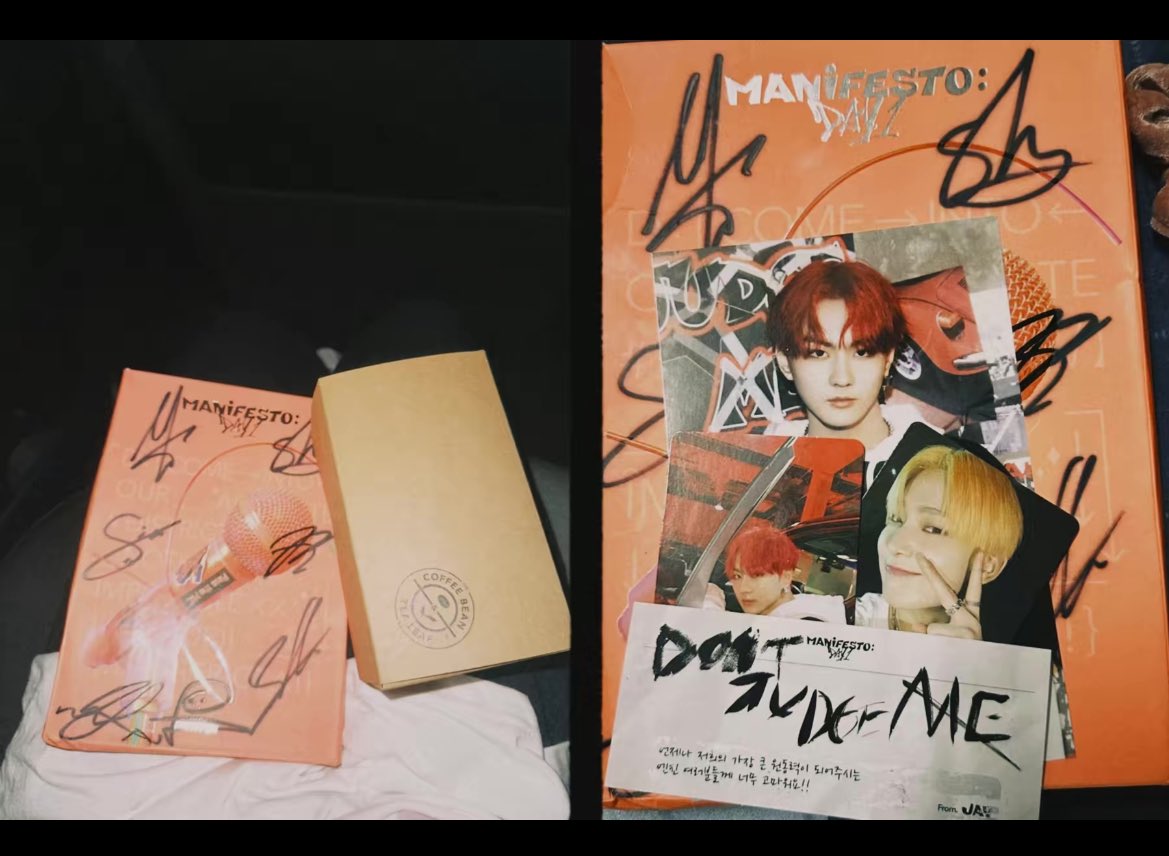 emibaku's tweet photo. EL PAPÁ DE JAY LE REGALÓ A UNA ENGENE UN ÁLBUM FIRMADO POR LOS 7 CHICOS. La chica estaba celebrando su cumpleaños en el restaurante del papá de Jay y da la casualidad que él estaba ahí. Esto es demasiado lindo se los prometo, esa engene de verdad ganó la lotería ❤️ https://t.co/Y8St5i7y6F