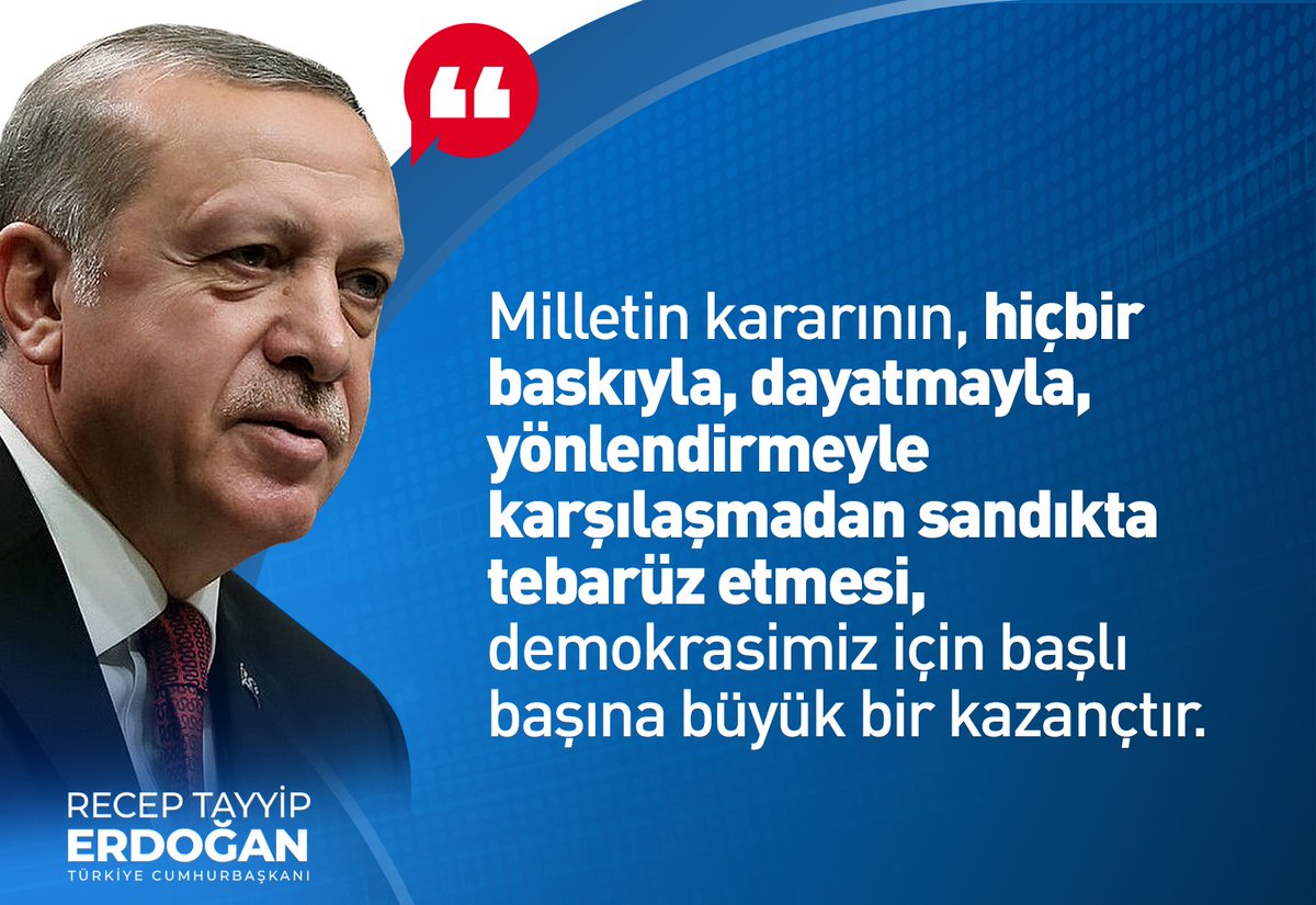 Cumhurbaşkanımız @RTErdogan, balkon konuşması gerçekleştirdi. Recep Tayyip Erdoğan