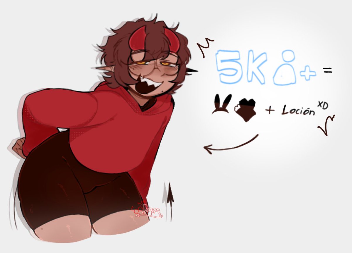 uh_demon's tweet photo. Ya le saben, si llegamos a los 5k followers, dibujo a Demon en bunny suit y lleno de loción enseñando todo 🍽️🍽️
(no llego ni de coña)
#art #nsfw #nsfwart https://t.co/HZ26sioND8