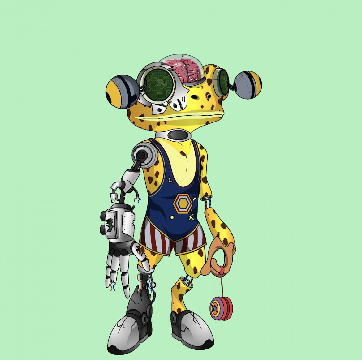 WreckedCroakers's tweet photo. Don't look at what I have in my hand. 

#Reveal from our collection.

Let the #Croak begin!!

Stay tuned!

#WreckedCroakers 

#NFT #NFTCollection #digitalart #ethereum https://t.co/23CIzbxP0v