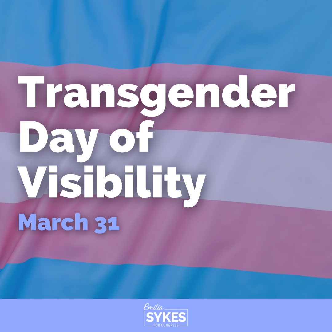 As a member of the Congressional Equality Caucus, I’m always fighting for every person to feel like they belong. That’s why I support the Equality Act—and why on Transgender Day of Visibility, I’m committed to ensuring all Ohioans in #OH13 are seen, heard, and respected.