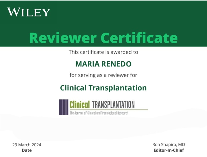Really honored to contribute as a Reviewer in Clinical Transplantation #Reviewer #PeerReview #Journal #Clinical #Translational #Research
