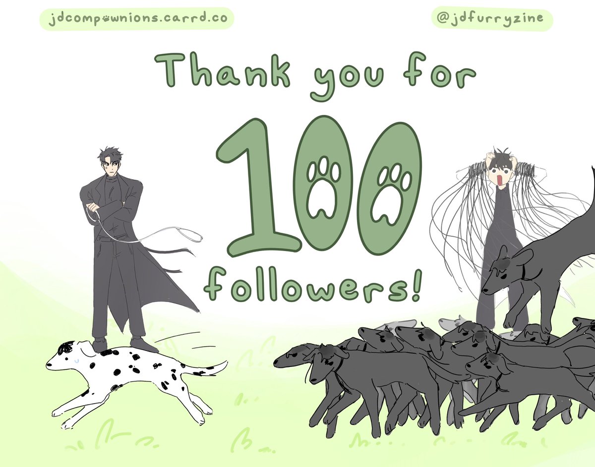 Thank you for 100 followers !!! Who let all these dogs out…😒😮