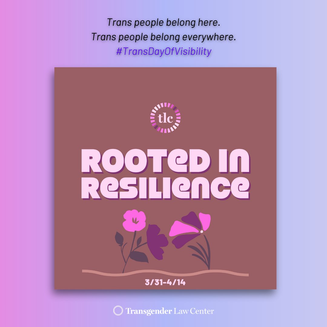 Today, on #TransDayOfVisibility, we’re officially launching this year’s Rooted in Resilience crowdfunder campaign, where supporters come together with us to raise $100,000 in two weeks. Fundraise with us to help sustain our work for trans liberation. fundraise.givesmart.com/vf/TLC2024?nve…