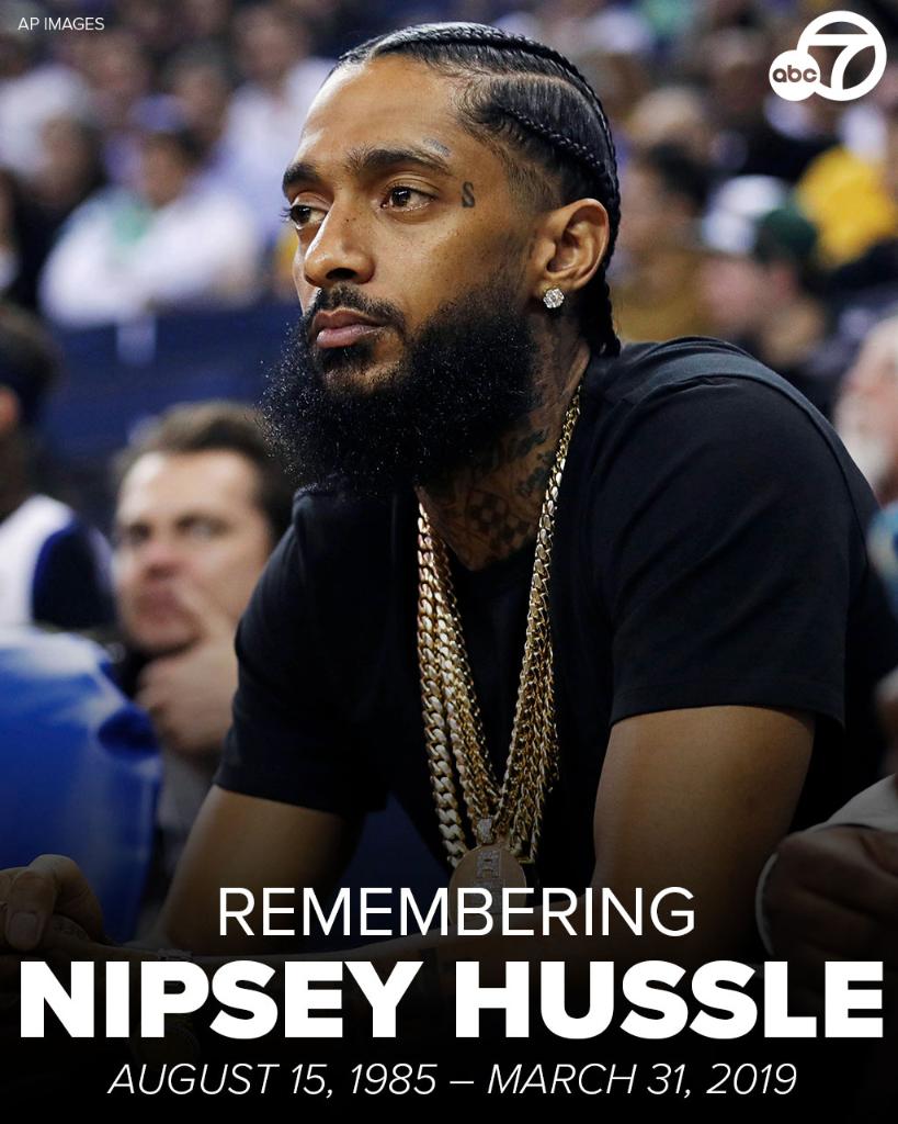 ABC7's tweet photo. THE MARATHON CONTINUES 🏁 Today we remember rapper Nipsey Hussle, who died five years ago. https://t.co/K21z7YKtfn