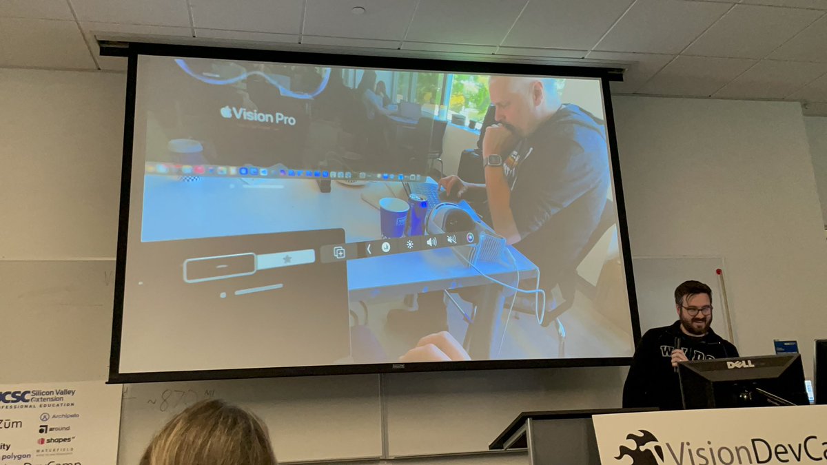 sherbondy's tweet photo. Another 🤯 moment just now with PinchBar: @zacwhite just resurrected the TouchBar on #visionOS this weekend at @visiondevcamp, wut! And it’s all open source! https://t.co/PNAY8zAqZc