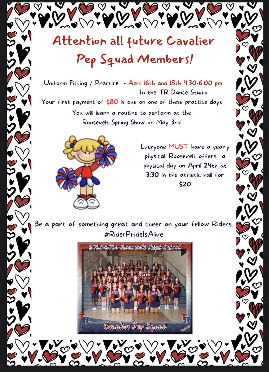 •Roosevelt Dance• (@tr_dance) on Twitter photo Hey Rough Riders! It’s time to be a part of the TR Spirit Family! <a href="/WeAreTRHS/">Theodore Roosevelt High School - NEISD</a> <a href="/NEISDFineArts/">NEISD Fine Arts</a> <a href="/NEISD/">North East ISD</a> Hey Rough Riders! It’s time to be a part of the TR Spirit Family! <a href="/WeAreTRHS/">Theodore Roosevelt High School - NEISD</a> <a href="/NEISDFineArts/">NEISD Fine Arts</a> <a href="/NEISD/">North East ISD</a>