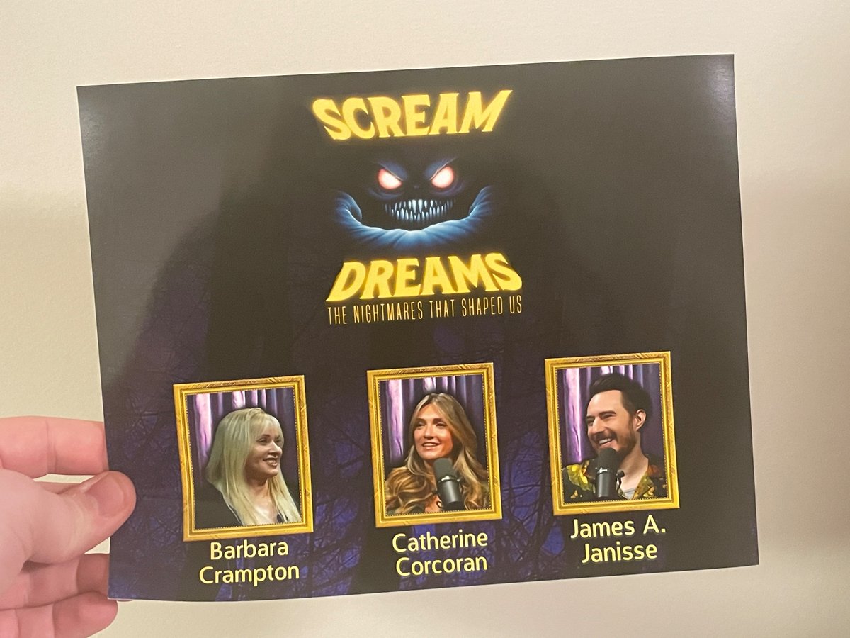 Just designed this @ScreamDreamsPod mini print. Really happy with how it turned out. #screamdreams #horrormovies #dreams #nightmares