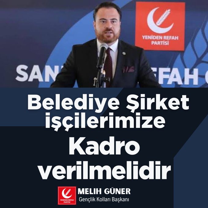 AdamoElTurko's tweet photo. Şimdi Belediye Şirket İşçilerimize Daha Fazla Sahip Çıkma Vaktidir
@rprefahpartisi @ErbakanFatih @DoganBekin @suatpamukcu2 @mehemmed19 @melihguuner @MehmetKDRL @CemilColakRP @prof_aydal @erbakanofis @suatkilic @naimozturrk @bayramsakartepe
#BelediyeKadroBekliyor https://t.co/tsESLqxJP9
