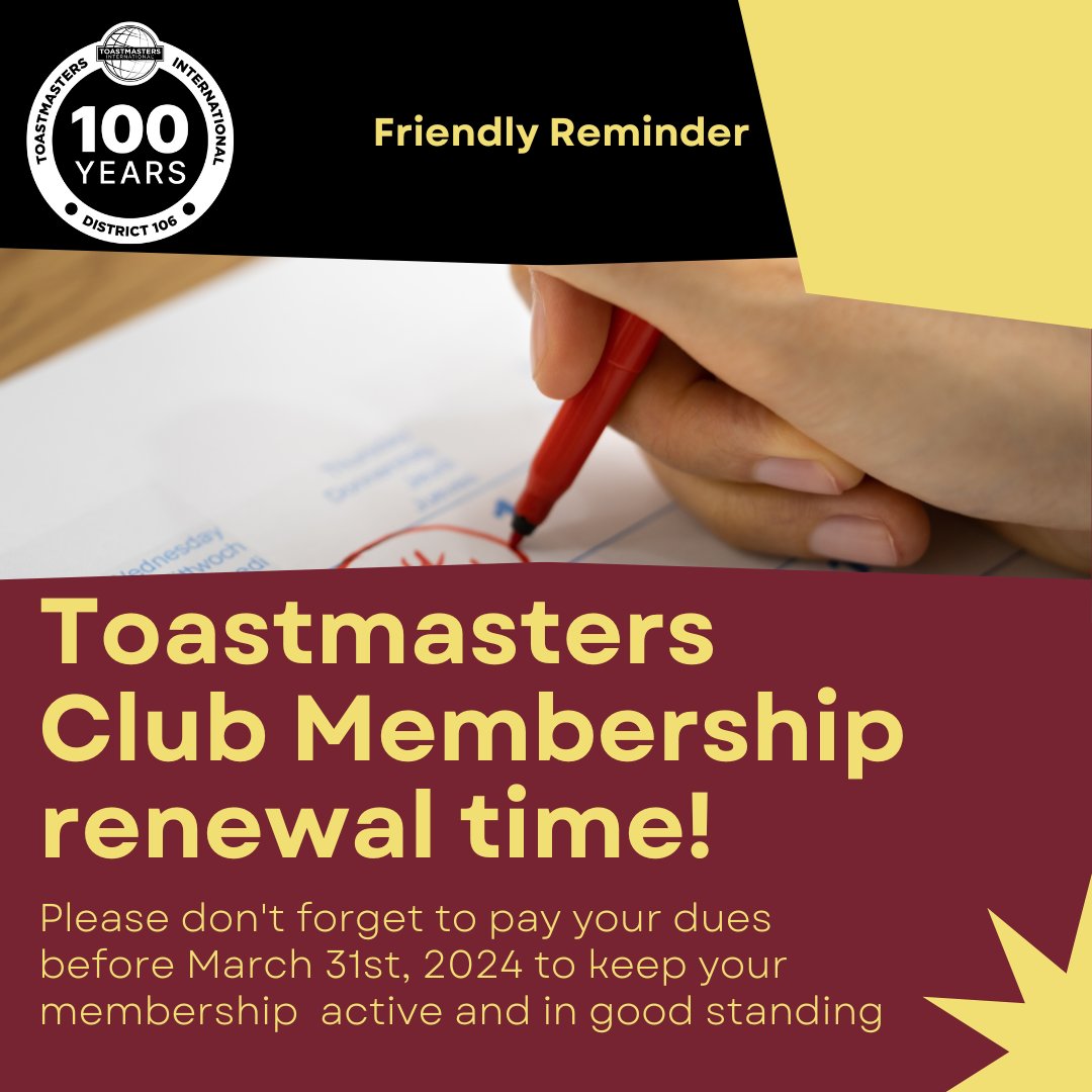 District 106 Toastmasters tweet media