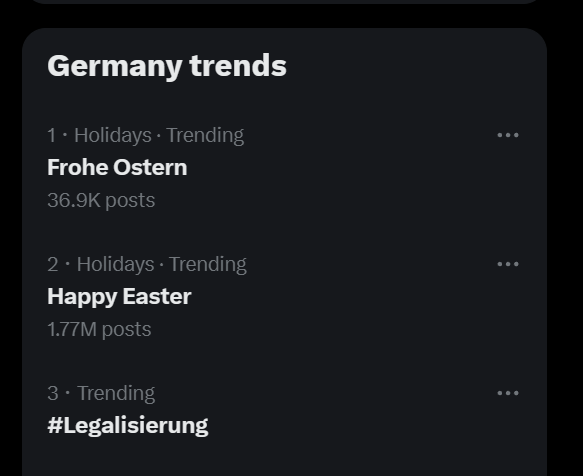 cannagermania's tweet photo. Frohe Ostern. Endlich Freiheit für Millionen. Surreal.. 🥳🥲✌️

#Legalisierung #weebmob https://t.co/MVdh9wpfl7
