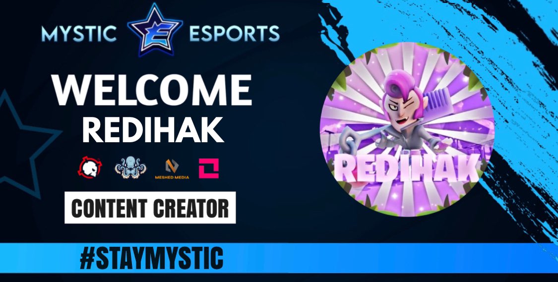 INTRODUCING… Mystic @redihak as our newest official #BrawlStars YouTuber & Content Creator! 🌟🦇 youtube.com/@ytredihak #MysticNation | #StayMystic