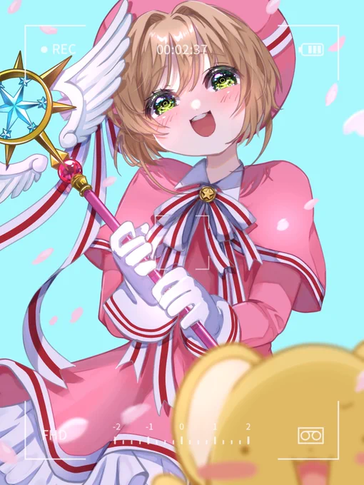 「こんなこともあろうかとカメラを持ってきておいて正解でしたわ〜!これでさくらちゃんの勇姿を納められますもの〜!」「ほ、ほえ〜っ」「ワイもおるで!」#木之本桜生誕祭2024#カードキャプターさくら #イラスト 