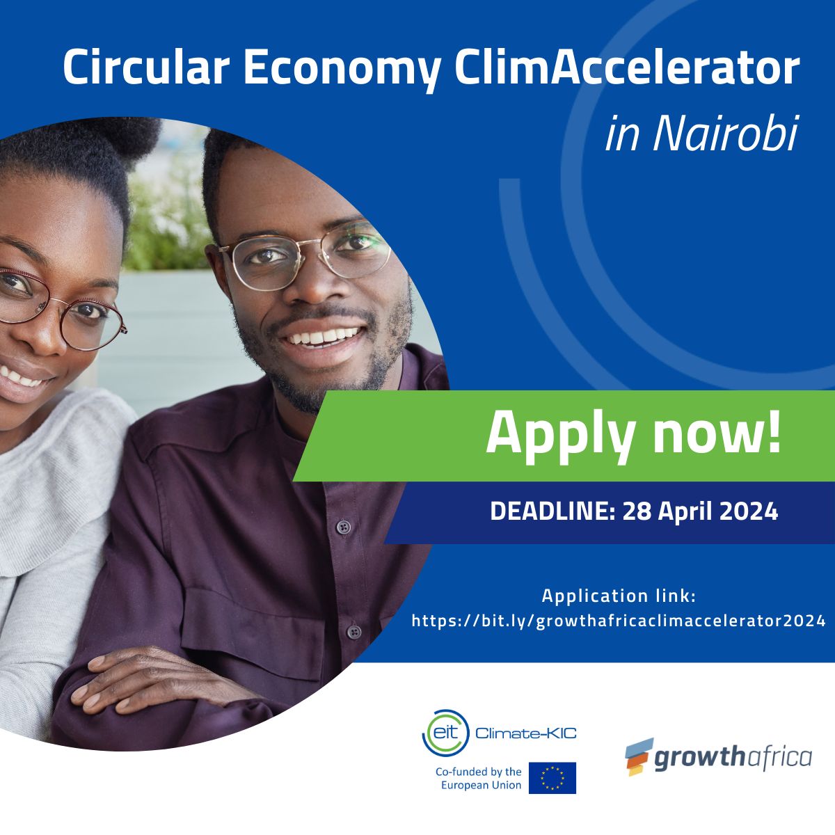 🌍 Join the #CircularEconomy ClimAccelerator in Nairobi! This 6-month program, funded by IKEA Foundation and supported by Climate-KIC, empowers #sustainablebusinesses with #mentorship, workshops, funding, and investor access. Apply by April 28!
Link bit.ly/3xbY1Sq