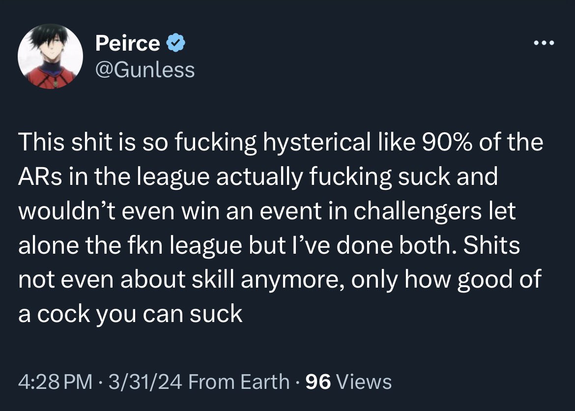 Gunless calls out the ARs in the league 😳

Do you agree with Peirce?