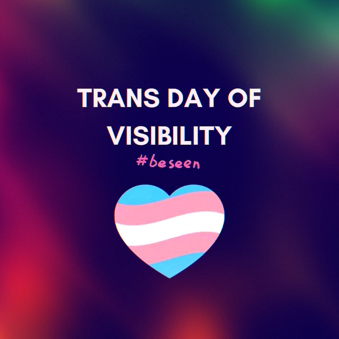 🏳️‍🌈🏳️‍⚧️ Today we celebrate Transgender Visibility Day! Celebrate the achievements & contributions of transgender & gender diverse people. Let’s continue raising awareness of the ongoing work to eliminate discrimination & barriers to inclusion within all aspects of society. 🌈🌟