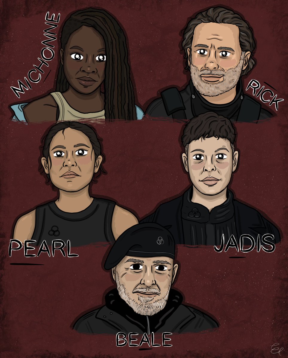 some art I made for #TheOnesWhoLive ♥️♥️♥️ so sad it’s over ugh   
<a href="/DanaiGurira/">Danai Gurira</a> @PollyAMcIntosh <a href="/LesleyAnnBrandt/">Lesley-Ann Brandt</a>