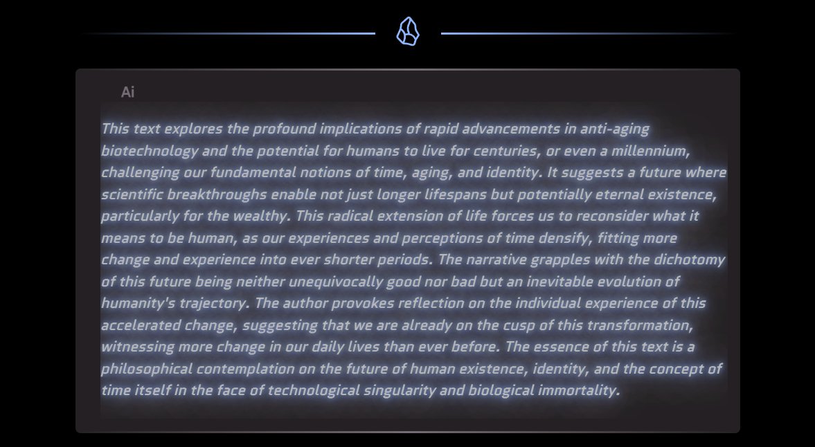 #Biotechnology
#EternalLife
#HumanIdentity
#AccelerationOfChange
#TechnologicalSingularity