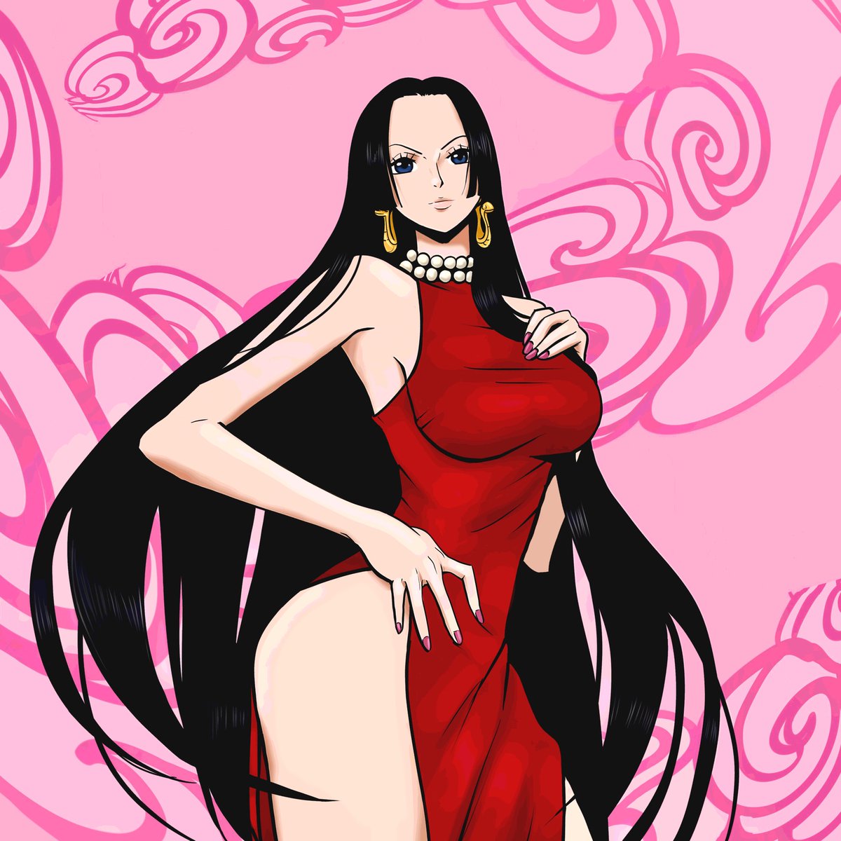 Lady in Red ❤️💕
#ONEPIECE 

(This drawing was panned to celebrate the #InternationalWomensDay)