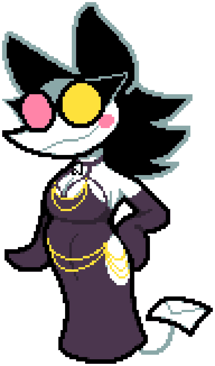 PlusJob3551's tweet photo. I have brought with me something monstrous 
HERE, ya BEASTS (/pos) 

#deltarune #tasquemanager https://t.co/uyye8BTsaB