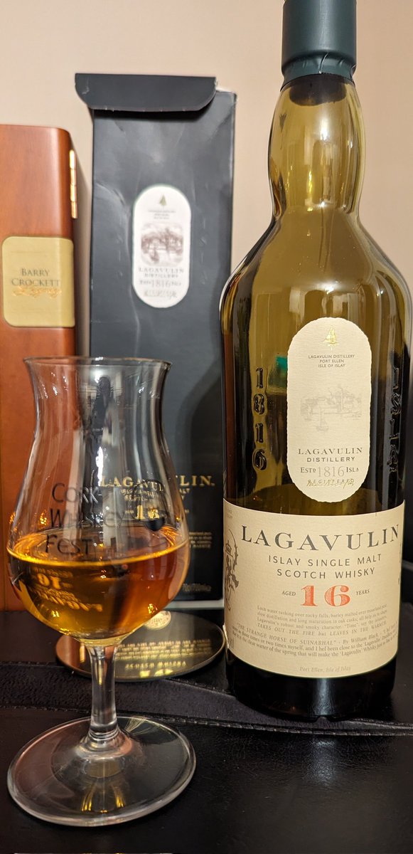Sav70's tweet photo. I've just discovered a second bottle of Lagavulin 16. In my house! Who knew! The first bottle is getting the #Drams4Jesus treatment. Cheers all. https://t.co/DWa5cCgqsg