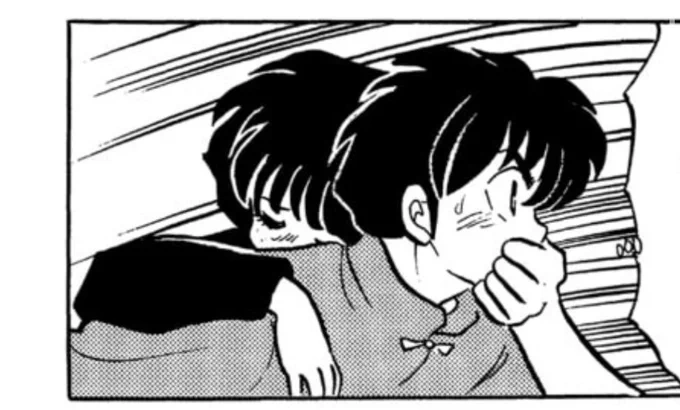 ranma showing no pigtail in this scene made me feel something… 