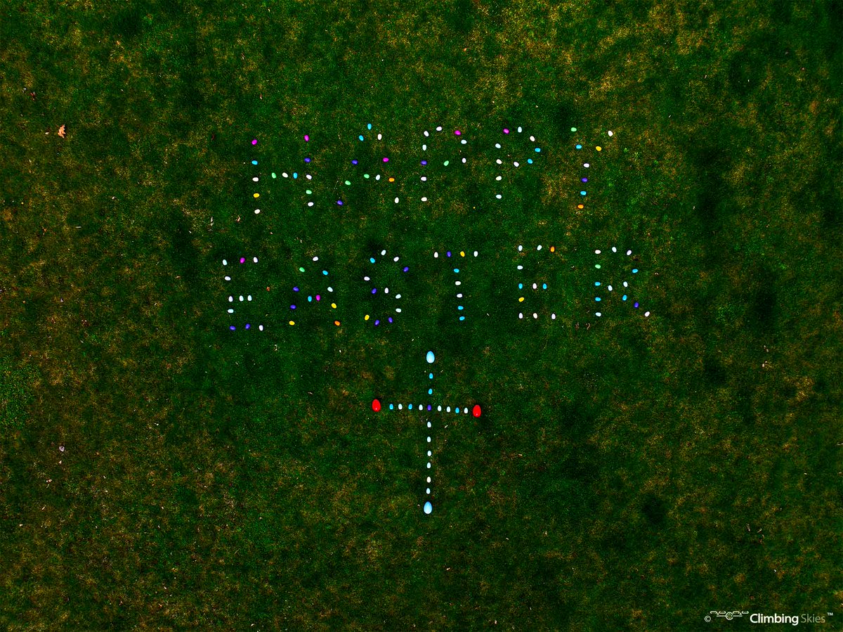 Happy Easter Everyone! 
.
.
Hoping you all had a wonderful Holiday with friends & family! 😊🐰💙
.
.
#dronephotography #easter #eastereggs #heisrisen #climbingskies