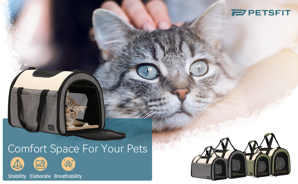 Petsfit's tweet photo. 🐾 Transport your furry friend in style with PETSFIT's Cat Carrier Bag! 🚗 Featuring a self-lock zipper opening for added security and convenience, it's the perfect blend of safety and comfort for your pet. ✨ Explore stress-free travels with PETSFIT today! #PetTravel 🐱🐶 https://t.co/Oz2S4q2Pev