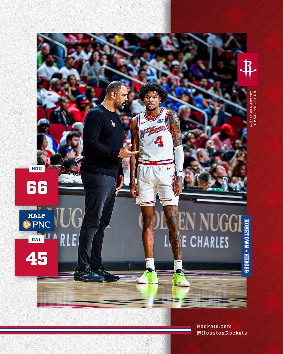 HoustonRockets's tweet image. Halftime in Houston

@PNCBank | #Rockets