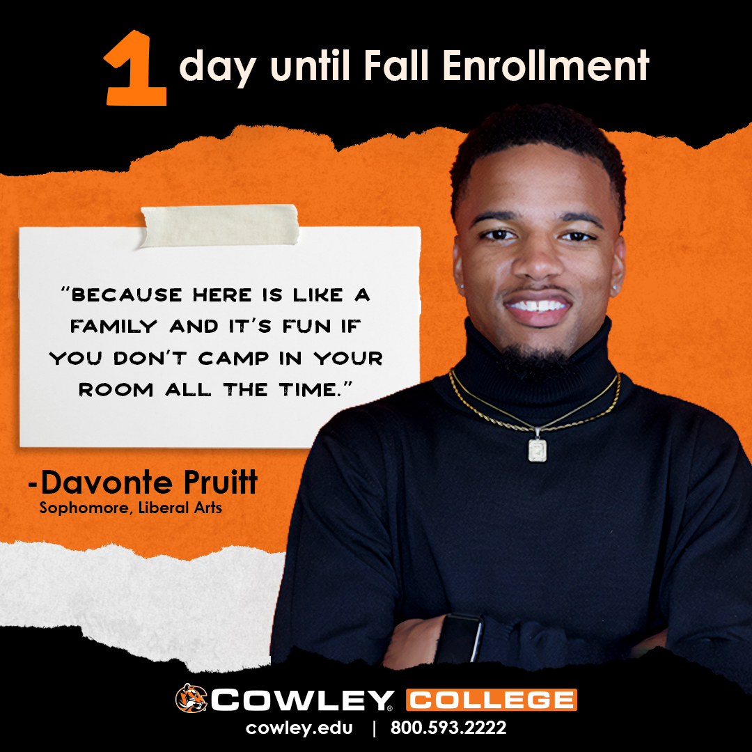 Fall Enrollment opens TOMORROW! This is no April Fools joke. The Housing Contract for the '24-'25 school year ALSO opens tomorrow in Cowley Connect. We are getting closer to one chapter closing and another opening. Let's do this, Tigers!