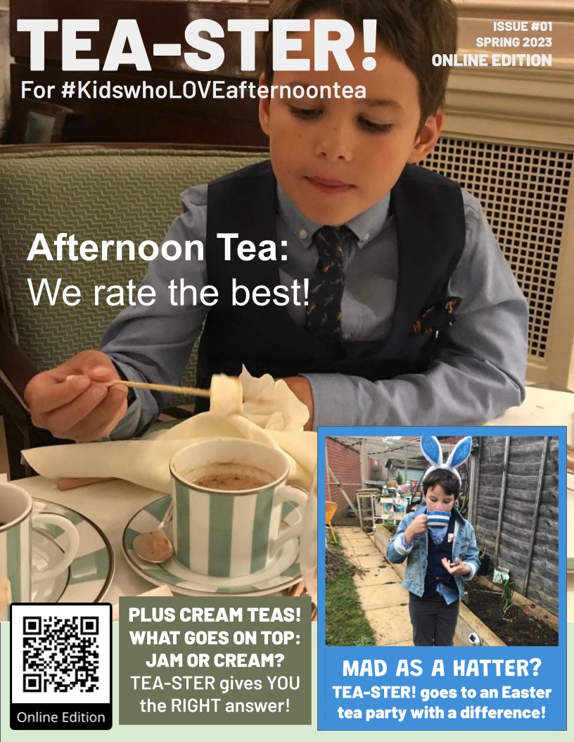 Following the success of Roadster Magazine we are excited to bring you our next publishing venture... 'Tea-ster!' for #kidswhoLOVEafternoontea #kidswhoLOVEtheroad #tea-ster #roadster