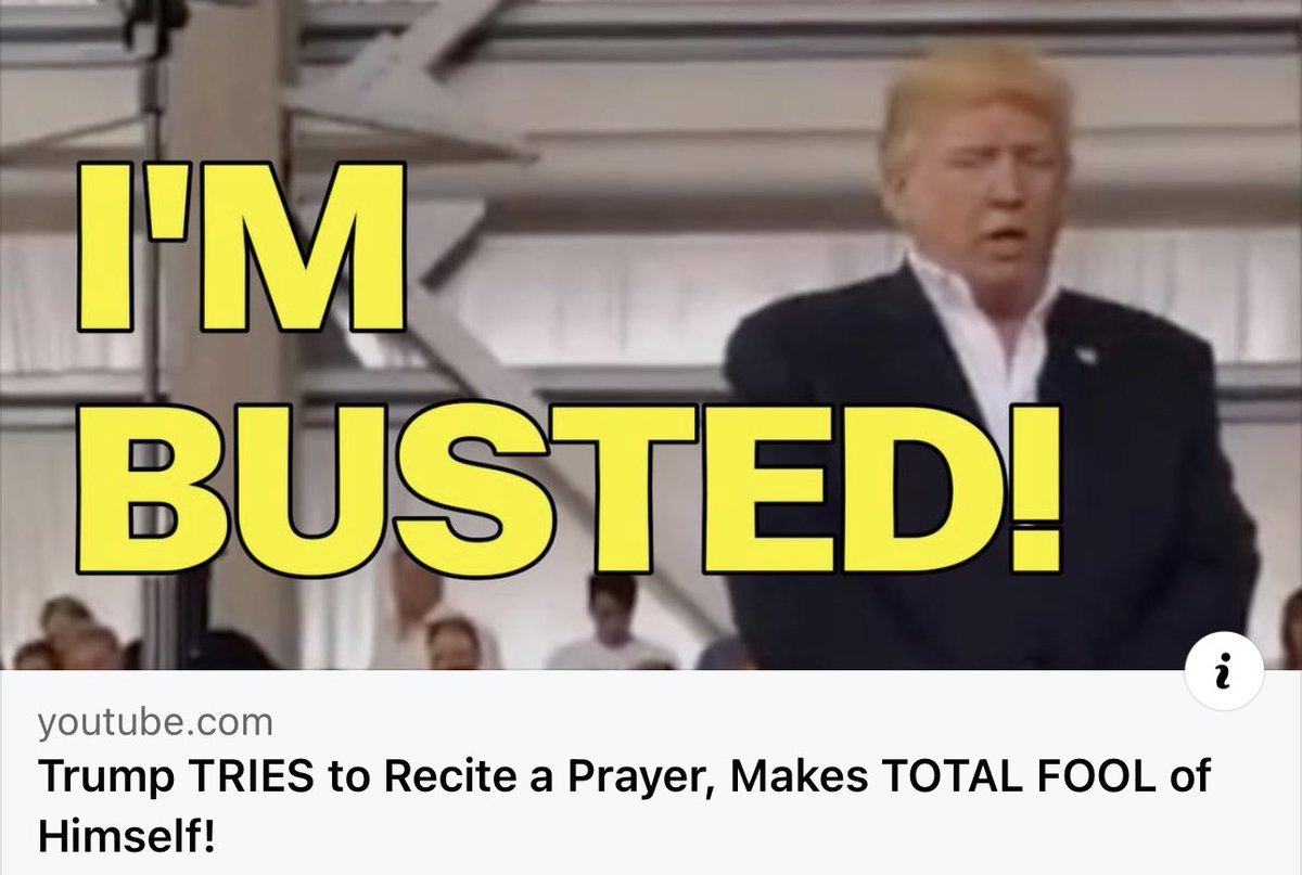 LOL!🤣🤣🤣 Trump tried to impress the voters by reciting ‘The Lord’s Prayer’ — but ended up embarrassing himself. Watch how his lips move… what a fraud!

Watch it here: youtu.be/b5lceowCCBk?si…

Smash the ❤️ and retweet to expose Trump!
