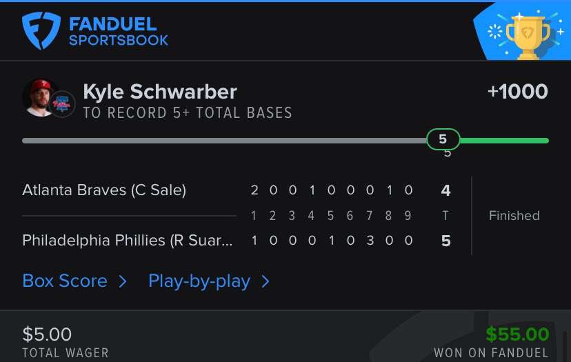 PhillySpecial's tweet photo. Cash 🤑 We just getting warmed up
Join us ➡️ https://t.co/Kit6DewRLU
#mlb #fanduel #gamblingx #gsmblingtwitter #phillies @MahomesThePup https://t.co/tjz4Sz4vev