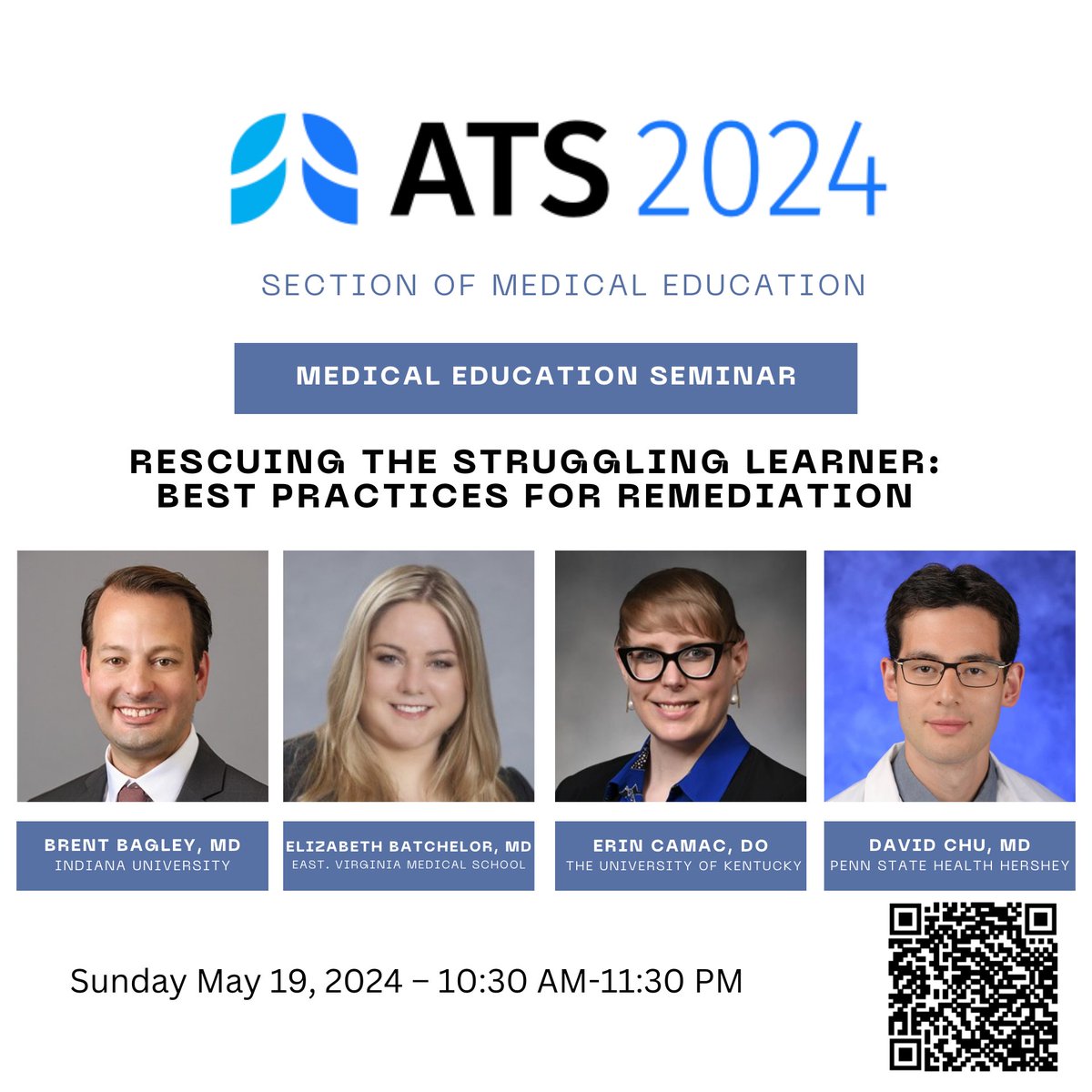 Thinking about the learner that needs support? Join @brentbagley Erin Camac, Elizabeth Batchelor and David Chu in this great session conference.thoracic.org/program/clinic…