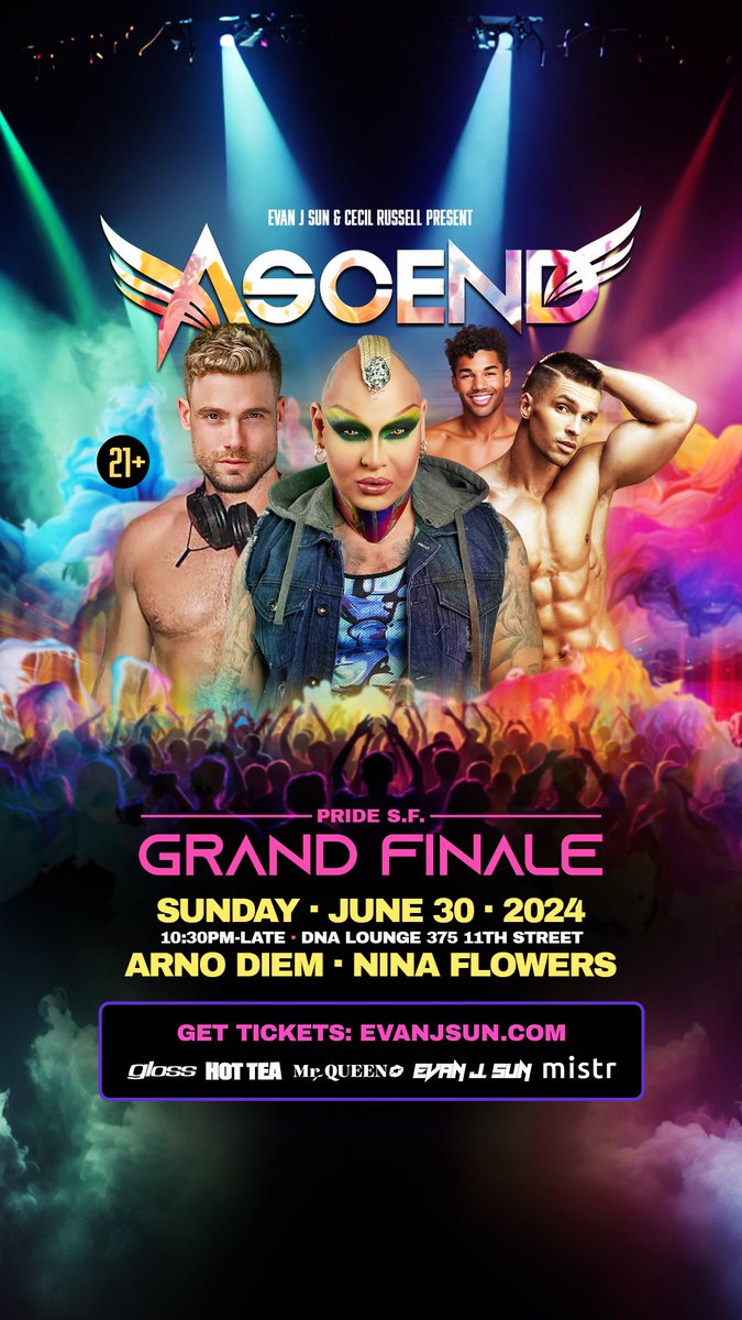 DJNinaFlowers1's tweet photo. Looking forward to returning to San Francisco this summer for the Pride Grand Finale, Ascend  
#ascendparty #pride2024 #djarnodiem #ninaflowers #djninaflowers https://t.co/RUDPz0DsyH