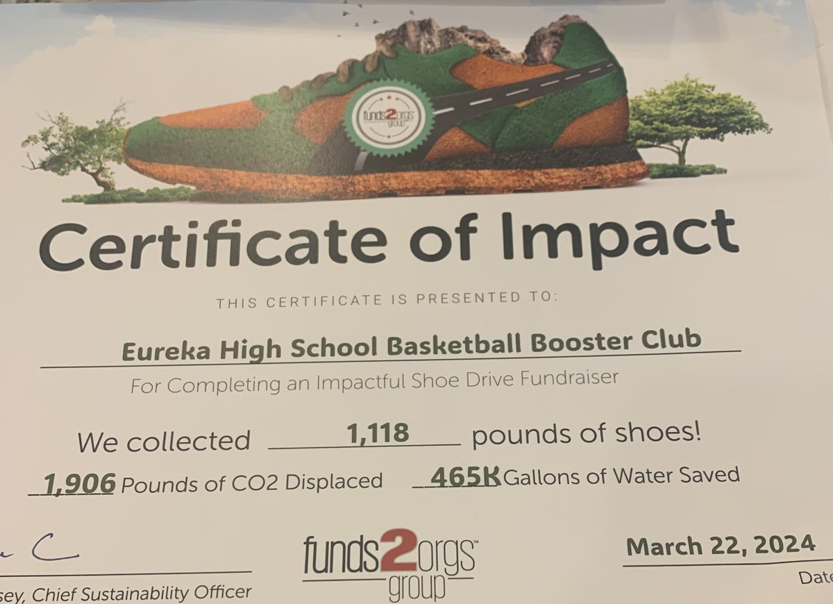 👟🏀 💜 Thank you E-Town for collecting over 1K pounds of shoes in support of EHS basketball and this great organization! #CULTUREWINS #TOGETHER