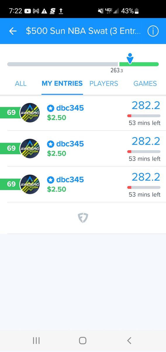 dbc3451's tweet photo. @AwesemoDFS even if I don't win, I already won https://t.co/Ss1kOBS1Tz