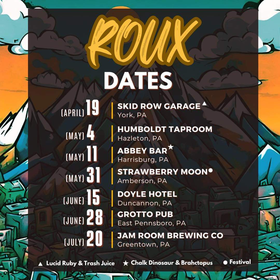 RouxMusic2's tweet photo. Upcoming dates. https://t.co/ZRfiYHlrqF