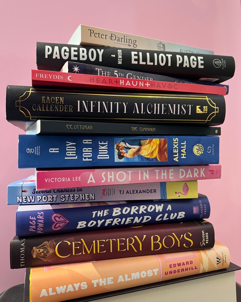 Happy International #TransDayOfVisibility! 🏳️‍⚧️

Here is a beautiful book stack to celebrate. 💗

Comment with a book by a trans author and/or featuring trans joy. 📚